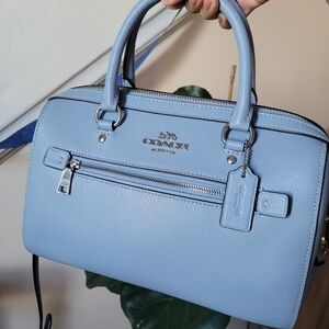 Coach Rowan Satchel Baby Blue